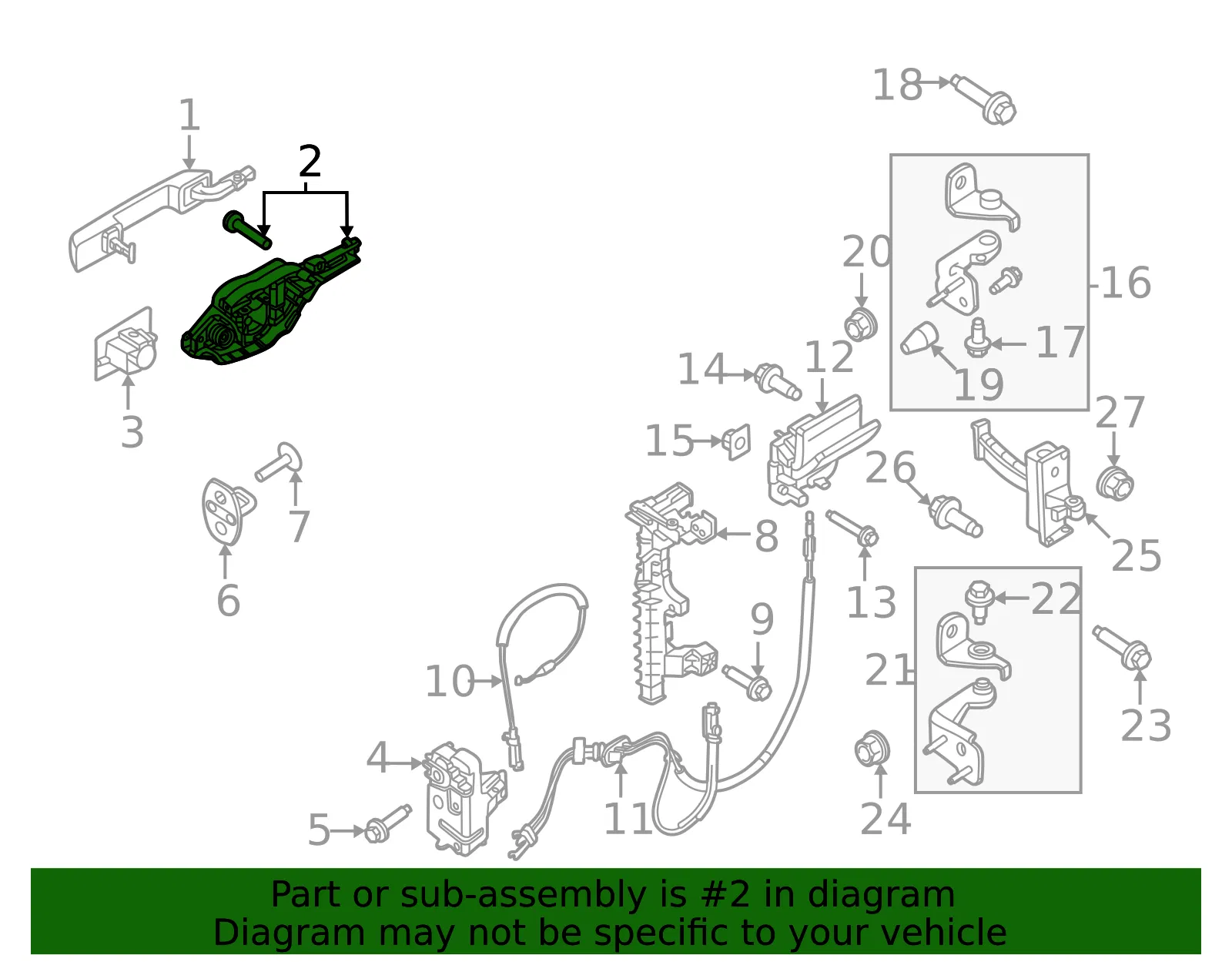 Handle Base - Ford (pc3z2526685d) - view 2