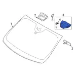Interior Rear View Mirror Cover - Ford (pj6z7803514aa) - view 10