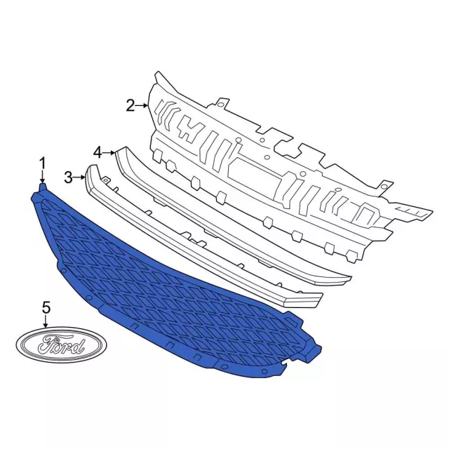 Grille - Ford (pj6z8200d) - view 2