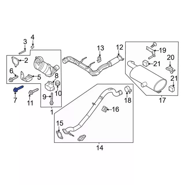 Deck Lid Hinge Bolt - Ford (w500024s439) - view 4