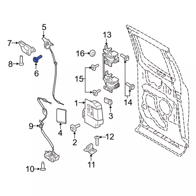 Upper Latch Screw - Ford (w500613s439) - view 2