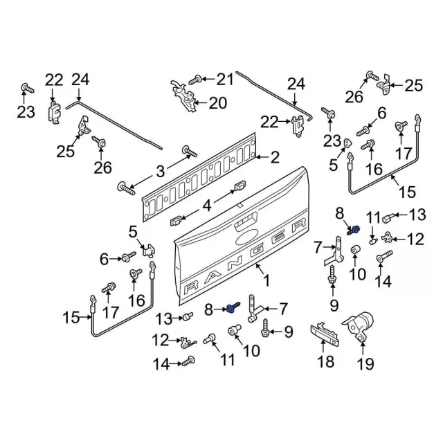 Hinge Upper Bolt - Ford (w505392s450) - view 9