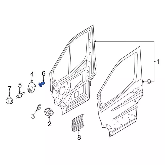Door Shell Nut - Ford (w700832s437) - view 8