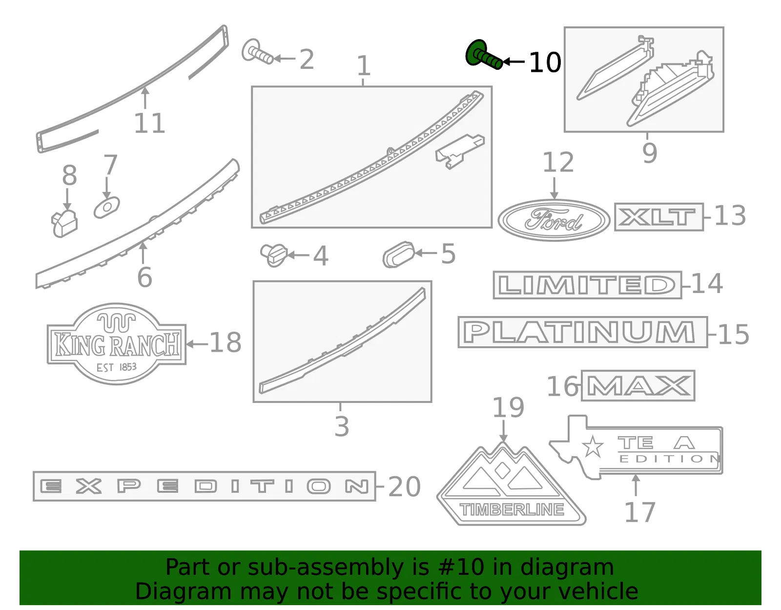 Pull Handle Bolt - Ford (w709393s450b) - view 3
