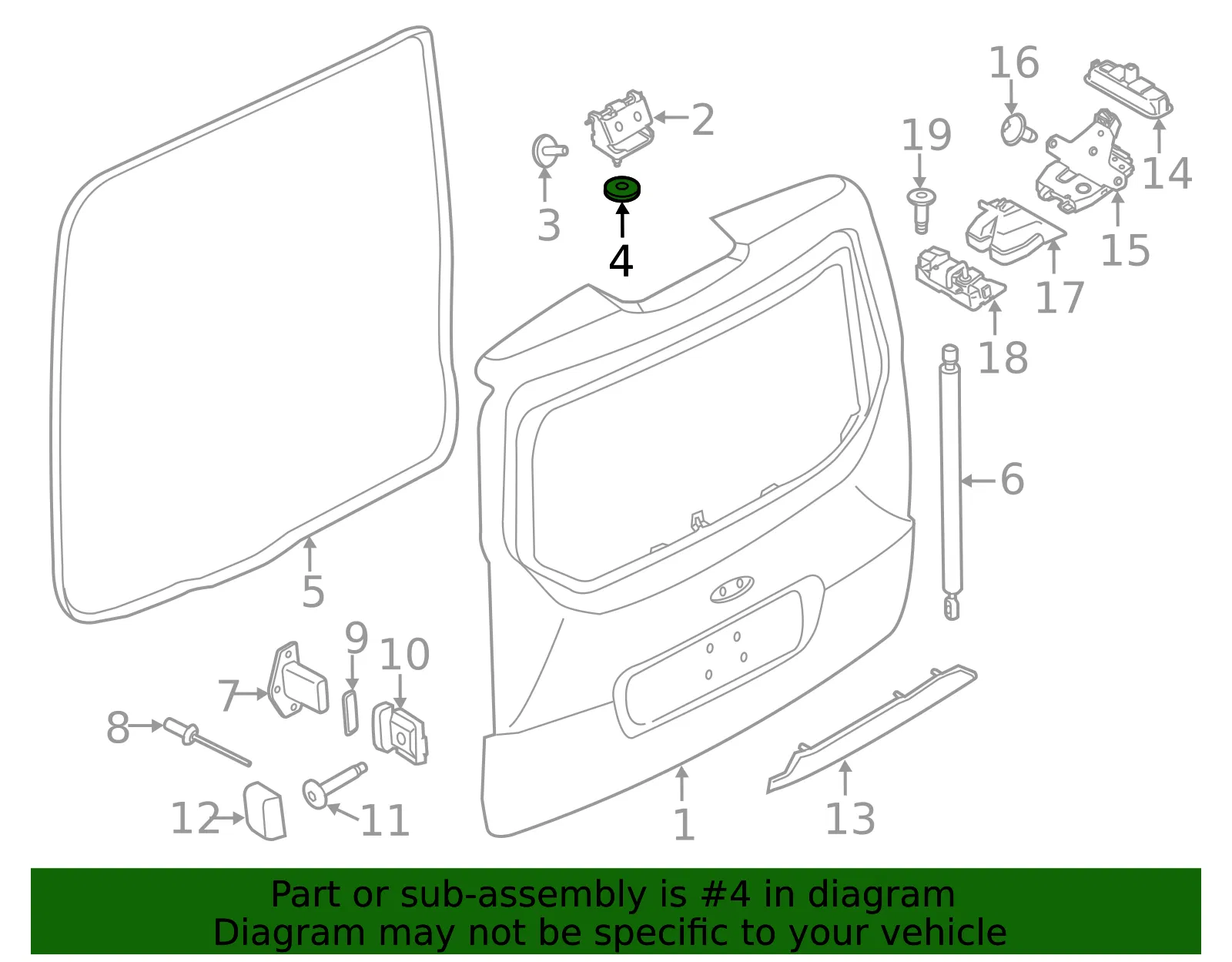 Hinge Nut - Ford (w711213s300) - view 3