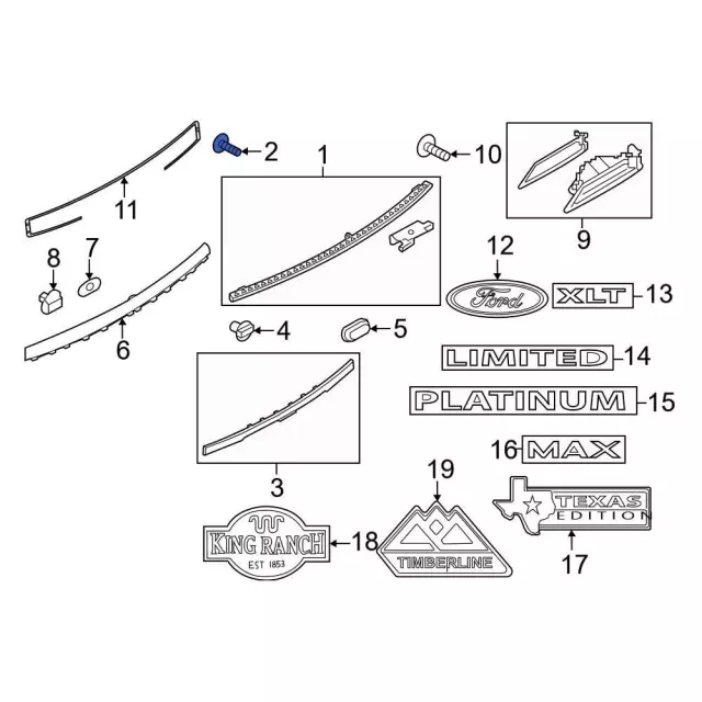 Molding Screw - Ford (w713507s450b) - view 10