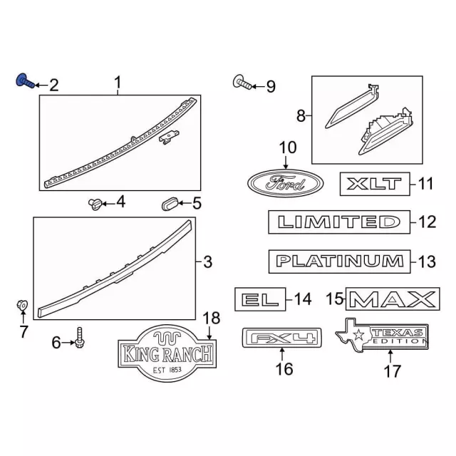 Molding Screw - Ford (w713507s450b) - view 8