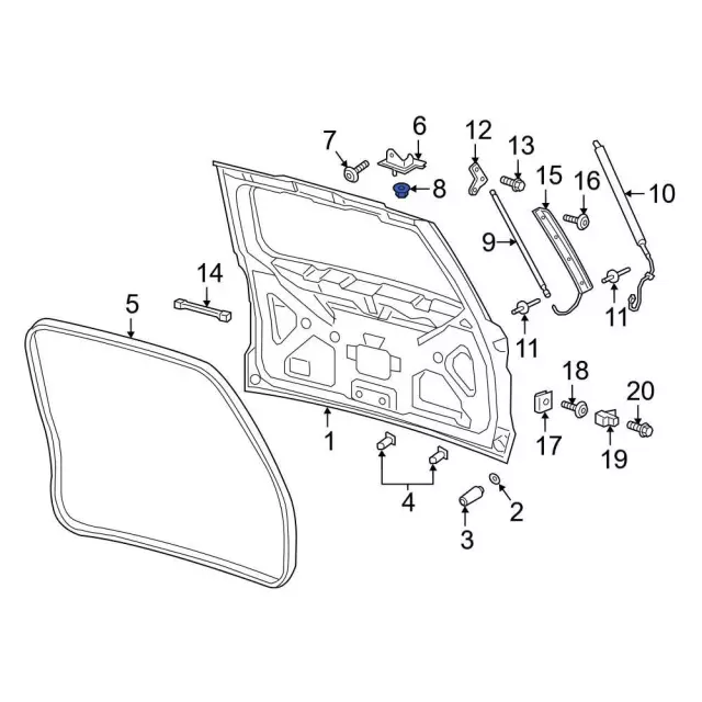 Hinge Nut - Ford (w715956s450) - view 3