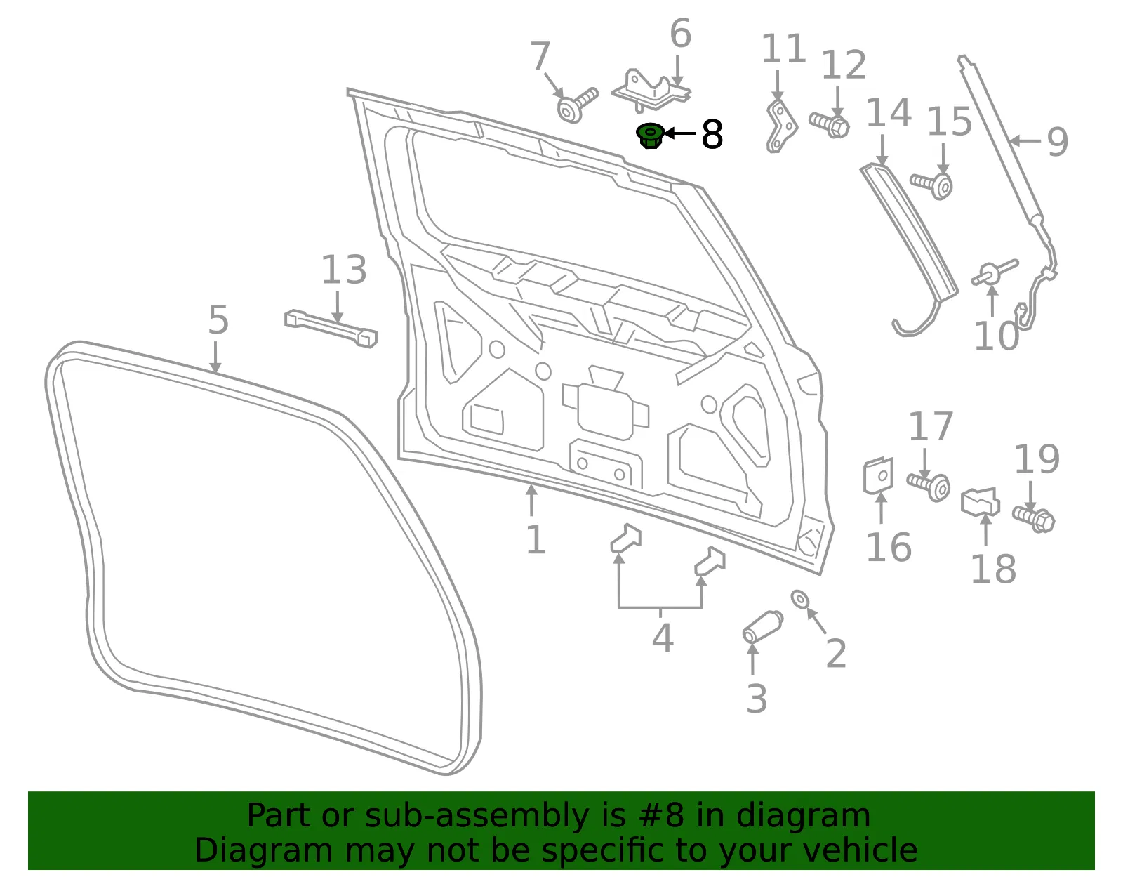 Hinge Nut - Ford (w715956s450) - view 5