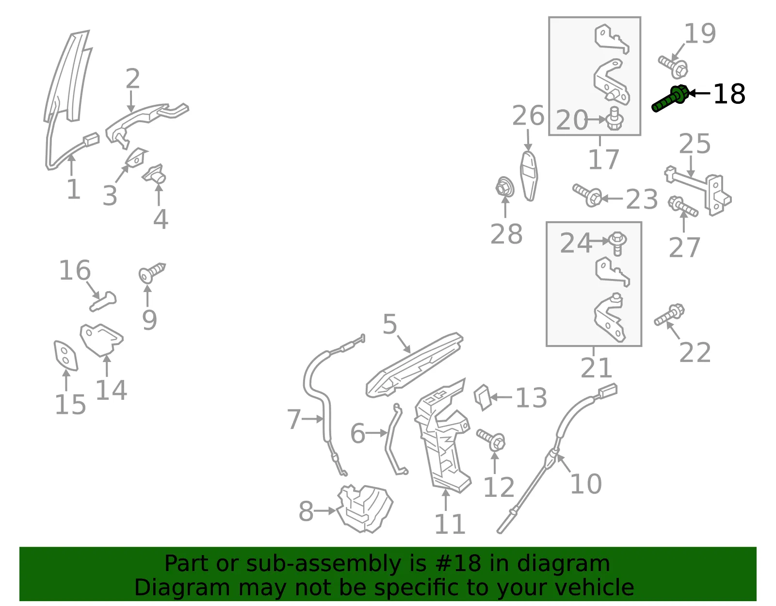 Upper Hinge Mount Bolt - Ford (w716051s439) - view 13
