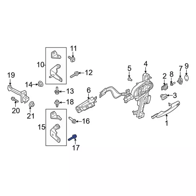 Upper Hinge Mount Bolt - Ford (w716051s439) - view 17