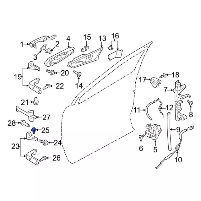 Lower Hinge Mount Bolt - Ford (w716948s442) - view 18