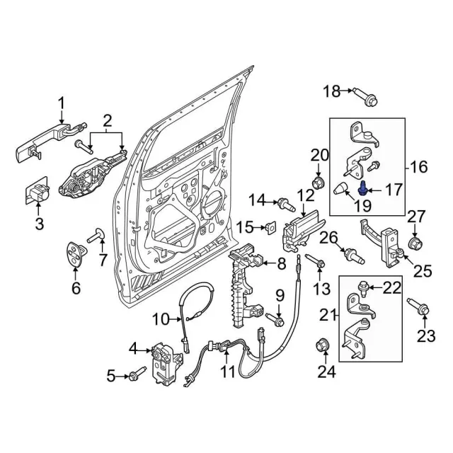 Lower Hinge Mount Bolt - Ford (w716948s442) - view 20
