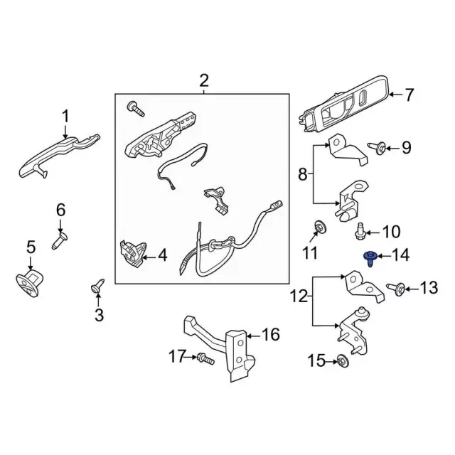 Lower Hinge Mount Bolt - Ford (w716948s442) - view 21