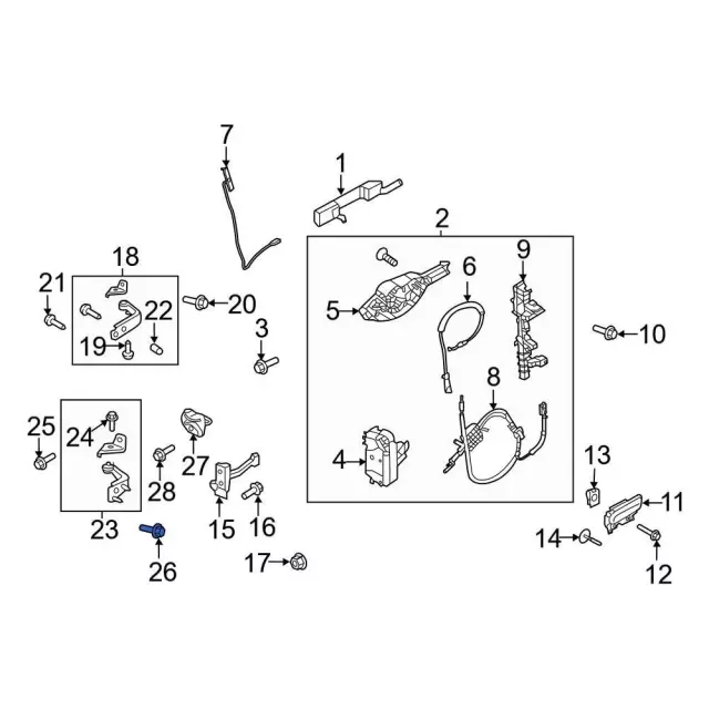 Lower Hinge Mount Bolt - Ford (w716948s442) - view 3