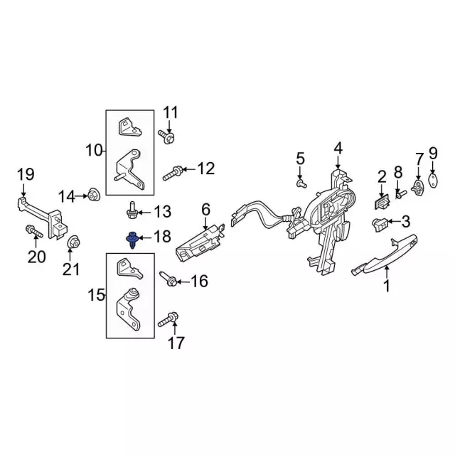 Lower Hinge Mount Bolt - Ford (w716948s442) - view 9