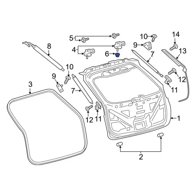 Hinge Nut - Ford (w717741s442) - view 3