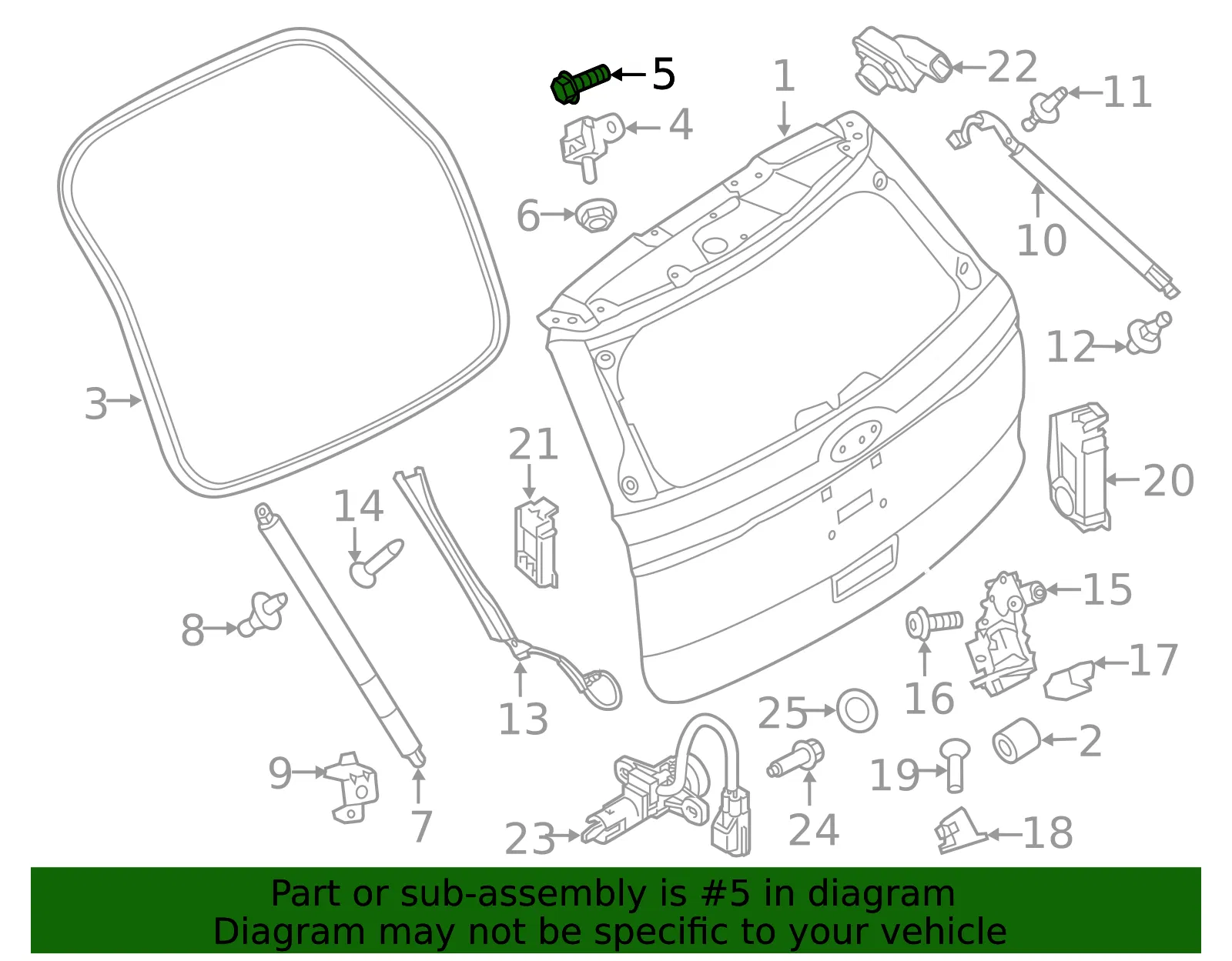 Hinge Bolt - Ford (w718374s439) - view 5