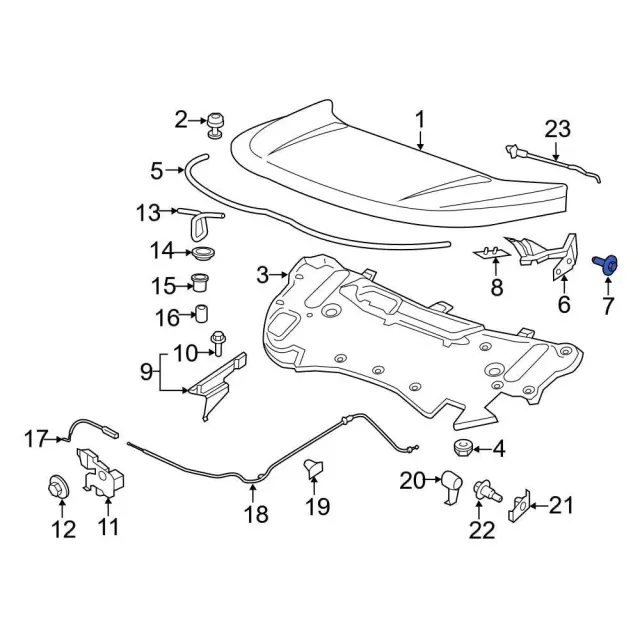 Hinge Bolt - Ford (w719011s442) - view 8