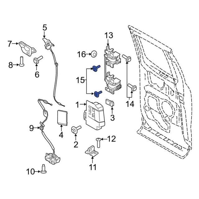 Hinge Assembly Bolt - Ford (w719256s439) - view 3