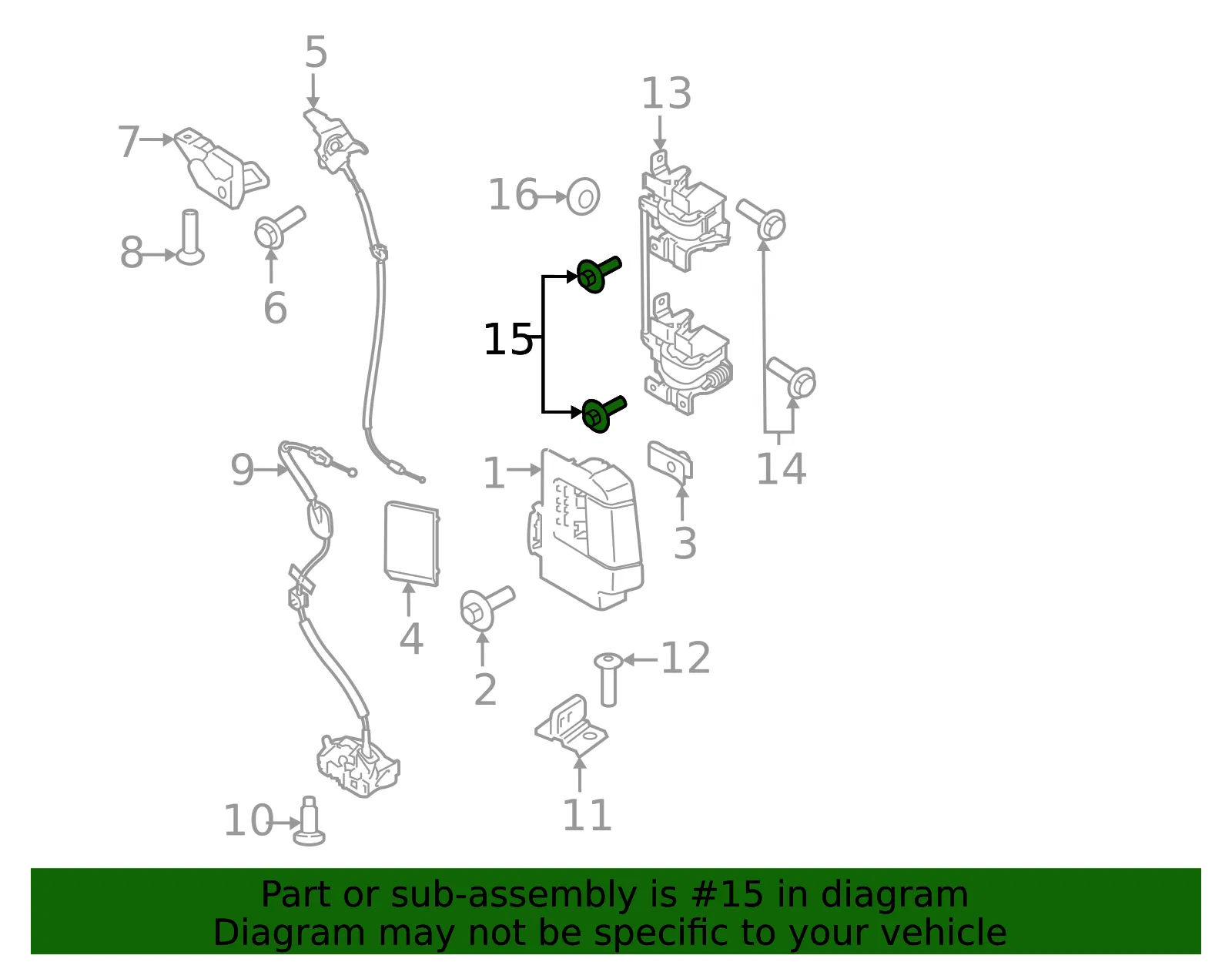 Hinge Assembly Bolt - Ford (w719256s439) - view 6