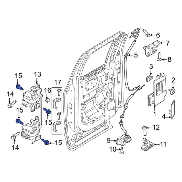 Hinge Assembly Bolt - Ford (w719256s439) - view 8