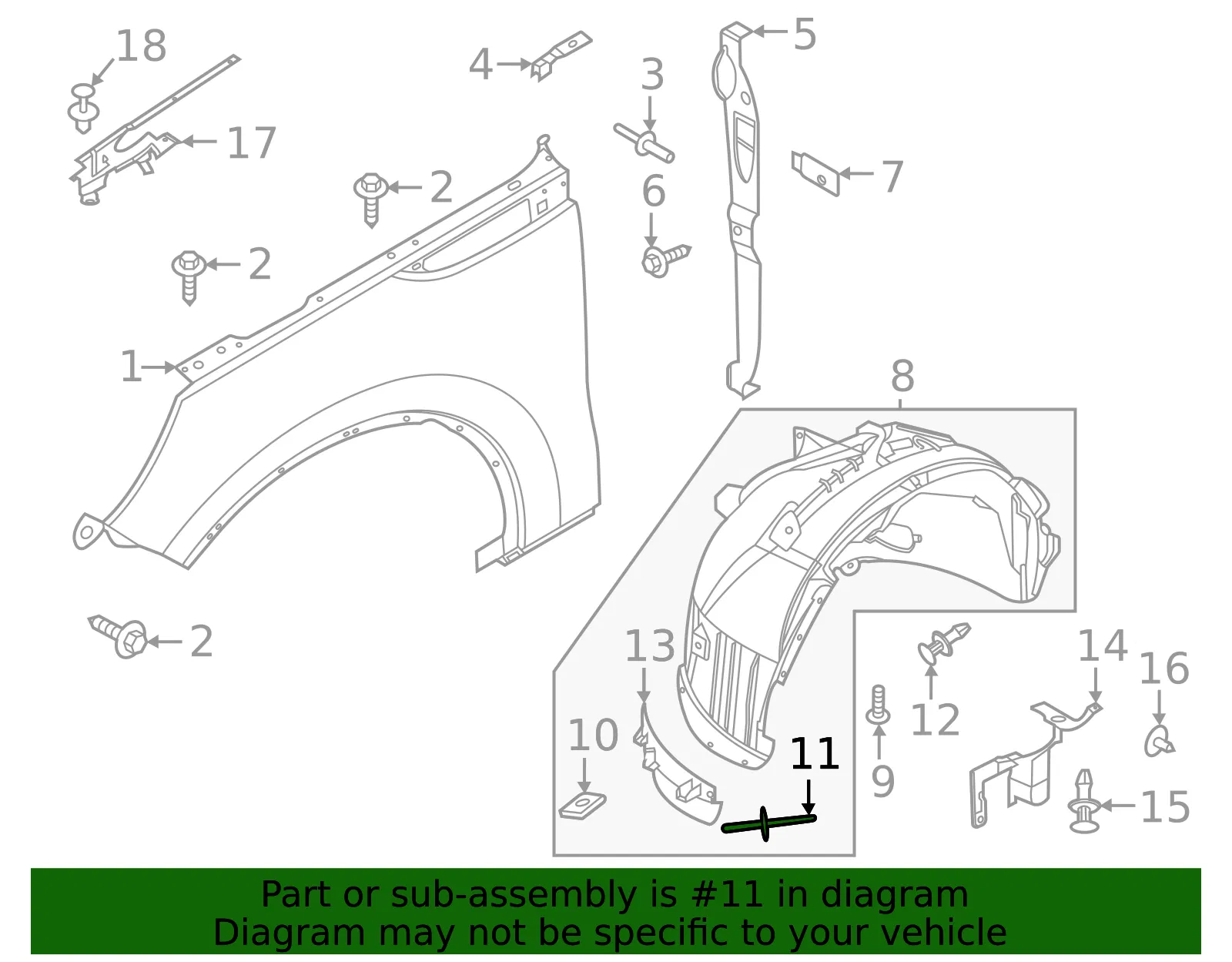 Fender Liner Rivet - Ford (w719880s417) - view 3