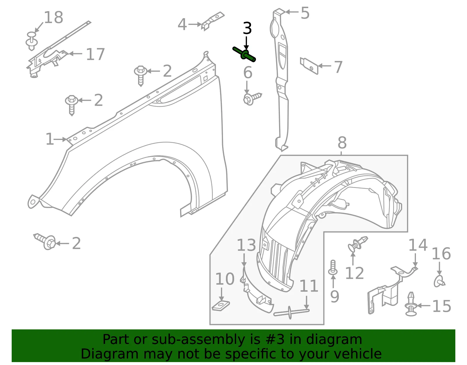 Fender Stud - Ford (w720035s439) - view 3