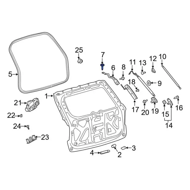 Hinge Upper Bolt - Ford (w720131s439) - view 2