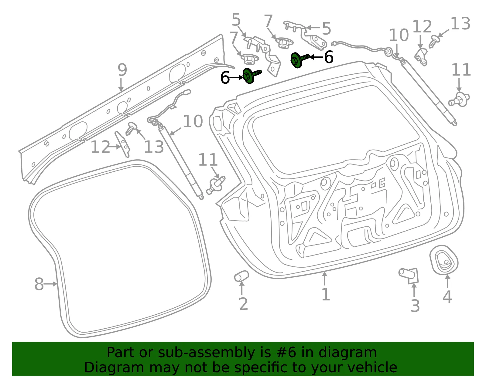 Hinge Bolt - Ford (w720132s439) - view 5