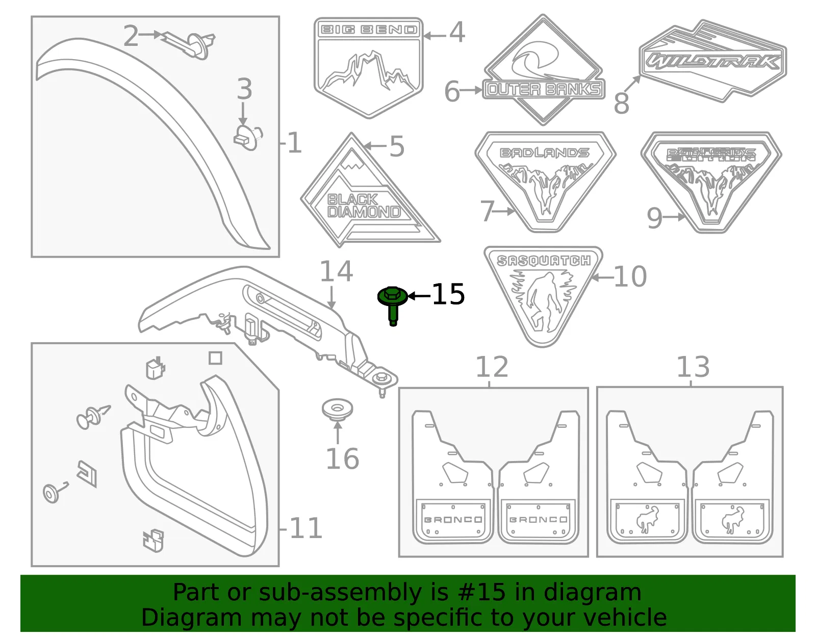 Handle Bolt - Ford (w720251s307) - view 3