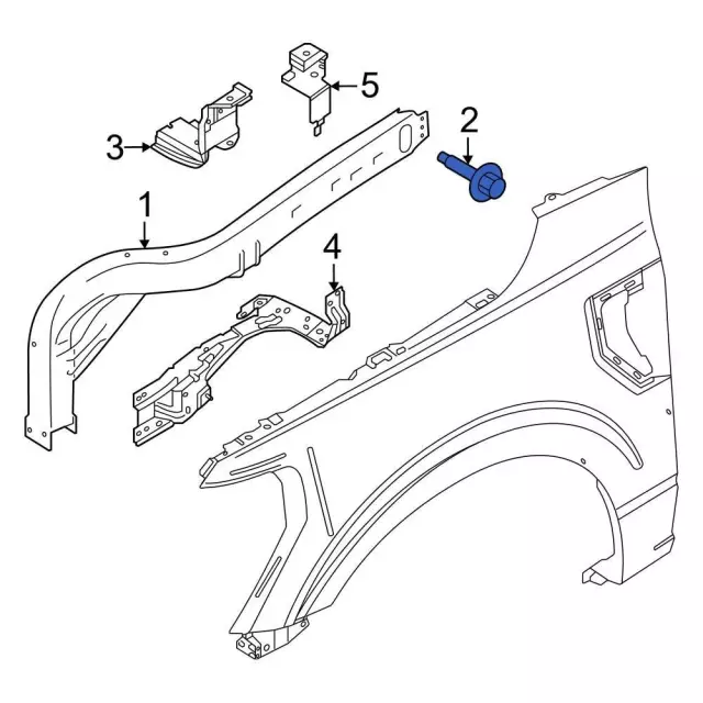 Fender Support Bolt - Ford (w720478s450) - view 3