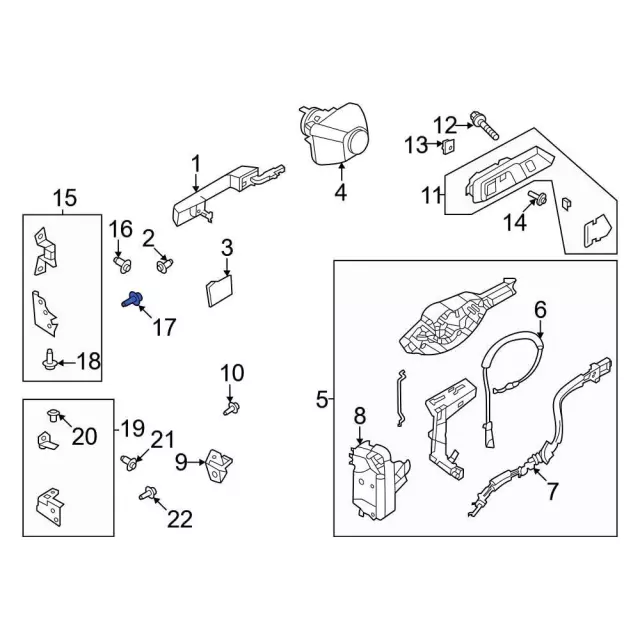 Upper Hinge Lower Bolt - Ford (w721101s439) - view 2