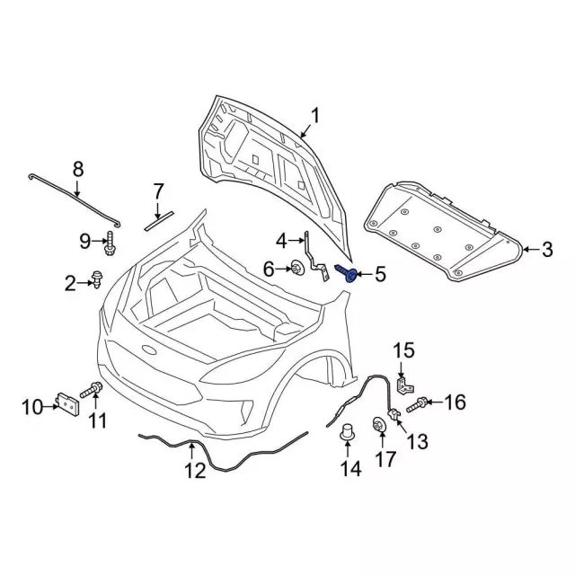 Upper Hinge Lower Bolt - Ford (w721101s439) - view 3