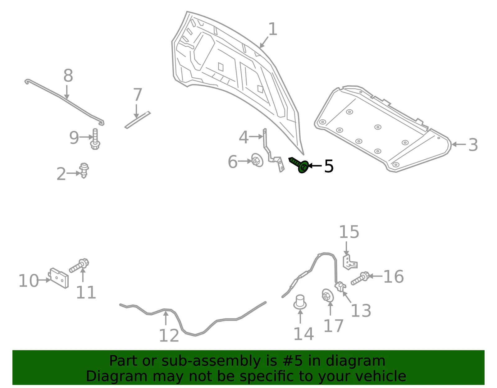 Upper Hinge Lower Bolt - Ford (w721101s439) - view 5