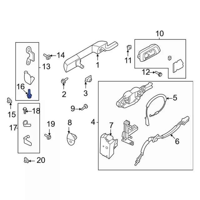 Upper Hinge Pivot Bolt - Ford (w721743s439) - view 3