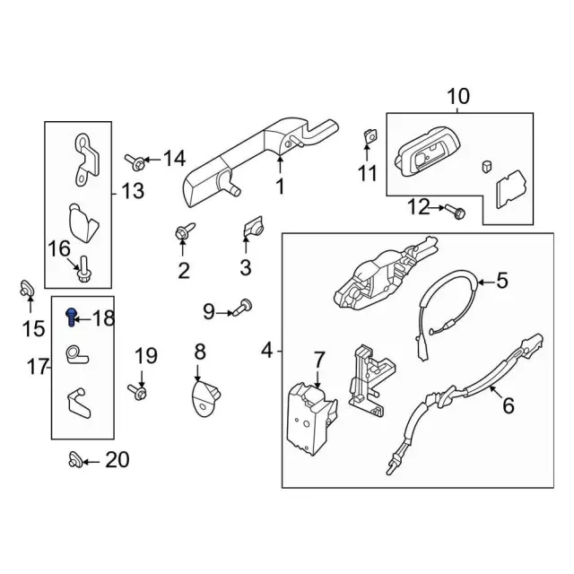 Lower Hinge Pivot Bolt - Ford (w721744s439) - view 2