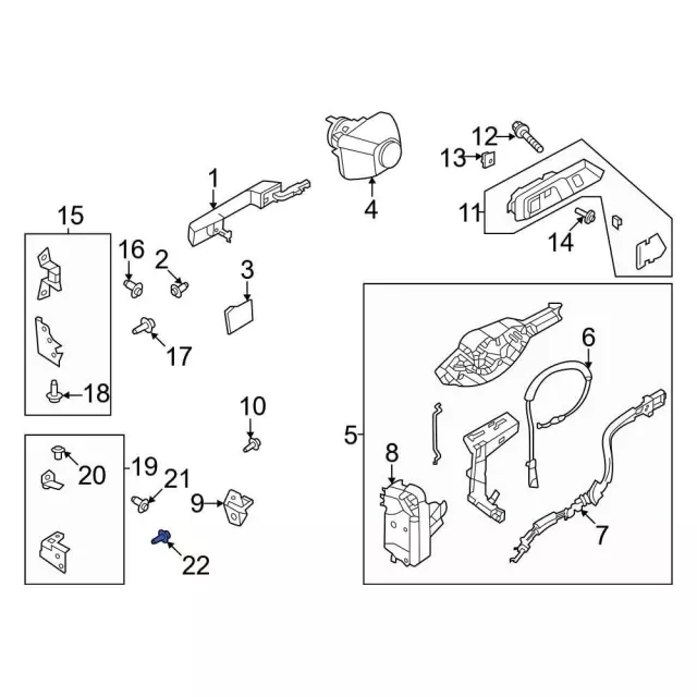 Lower Hinge Pivot Bolt - Ford (w721744s439) - view 3