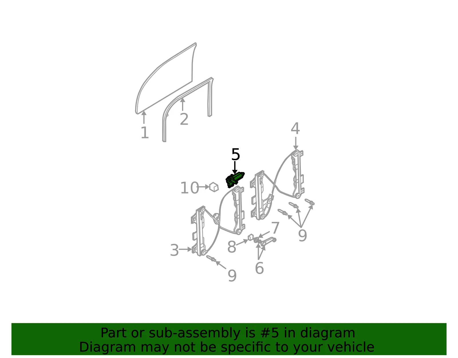 Motor Assembly Window Operating - Ford (wlm176) - view 5