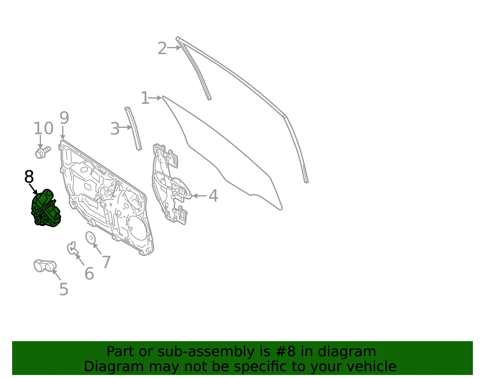 Motor Assembly Window Operating - Ford (wlm217) - view 4
