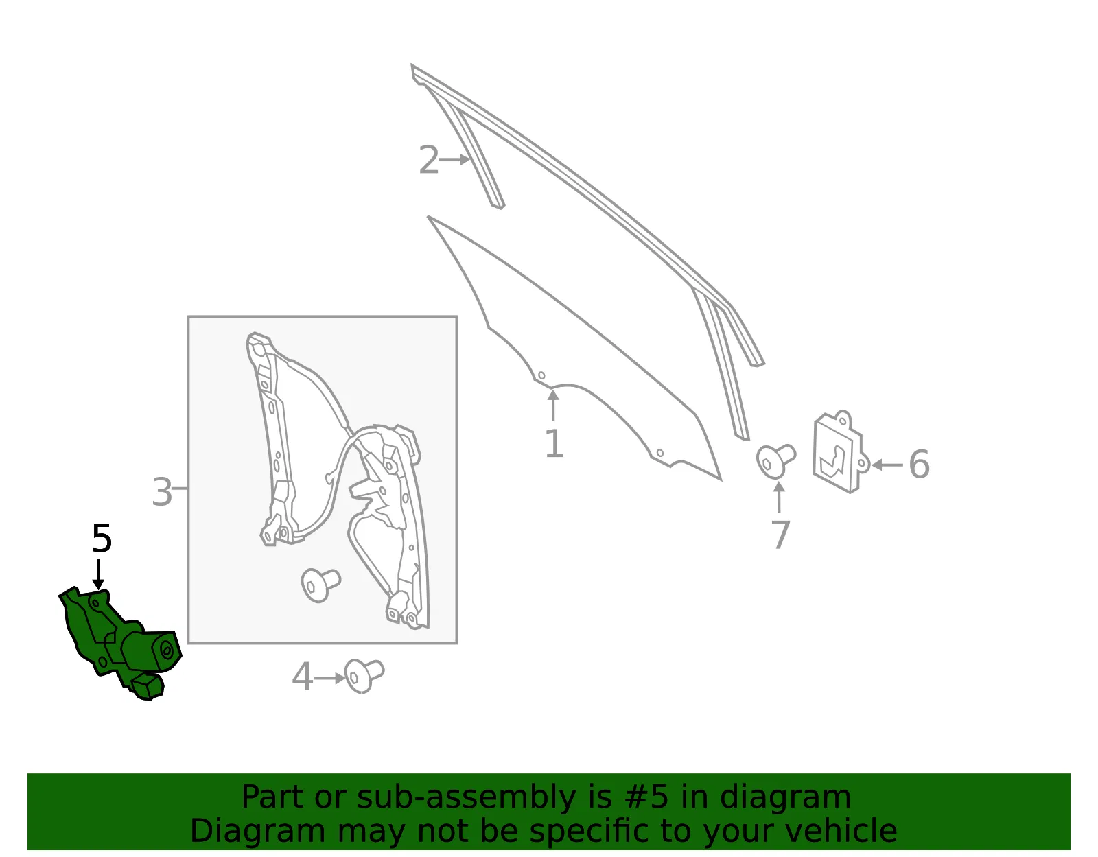 Motor Assembly Window Operating - Ford (wlm271) - view 6