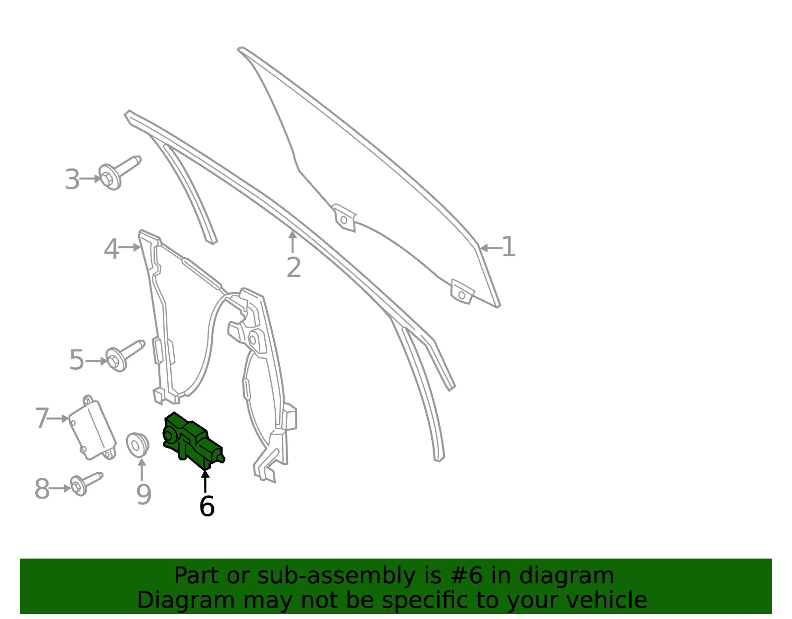 Motor Assembly Window Operating - Ford (wlm286) - view 6