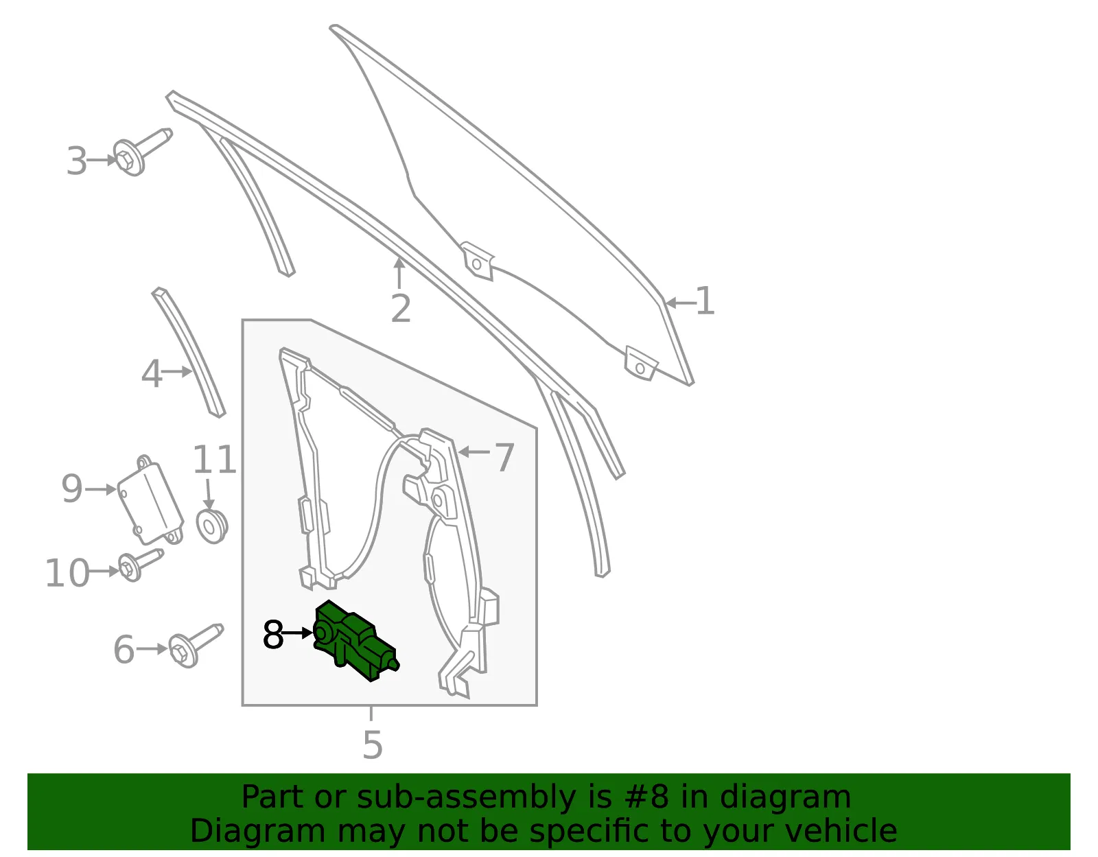 Motor Assembly Window Operating - Ford (wlm293) - view 5
