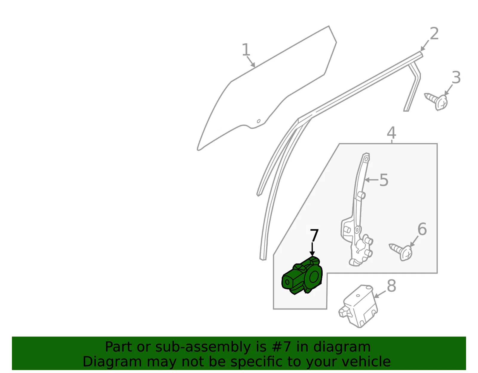 Motor Assembly Window Operating - Ford (wlm295) - view 6