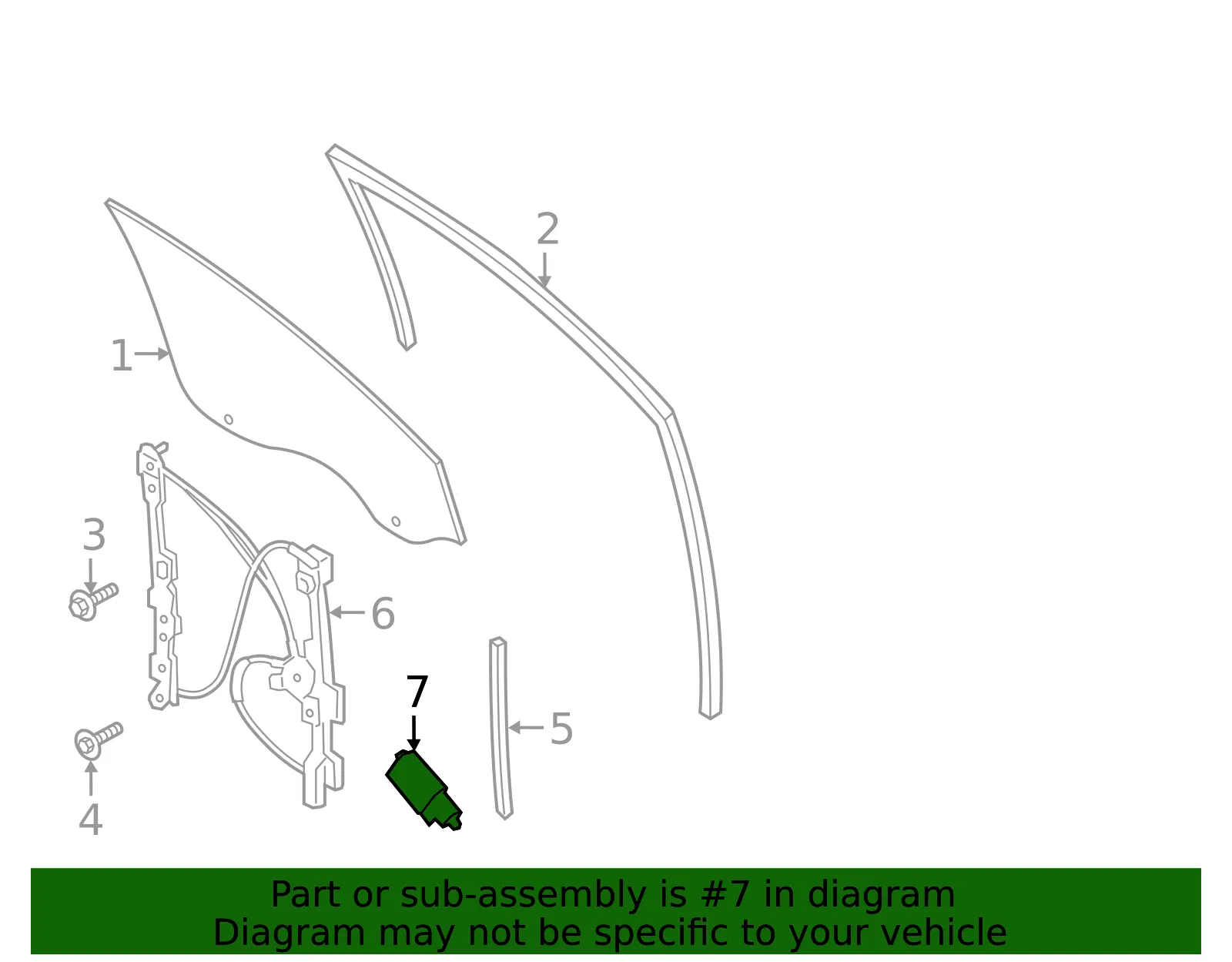 Motor Assembly Window Operating - Ford (wlm319) - view 5