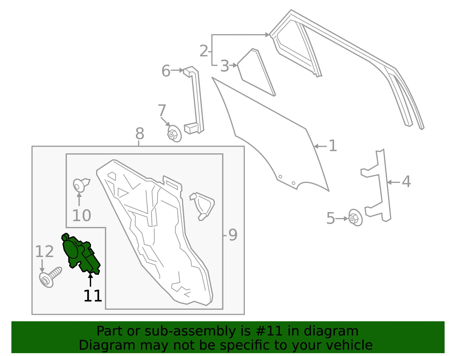 Motor Assembly Window Operating - Ford (wlm351) - view 3