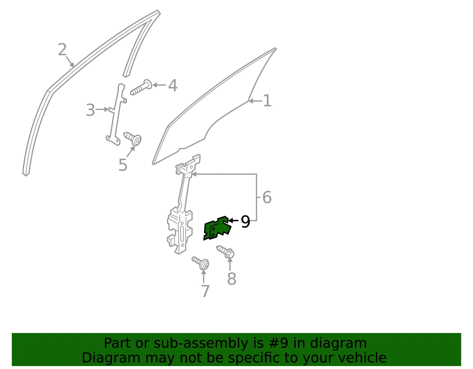 Motor Assembly Window Operating - Ford (wlm356) - view 6