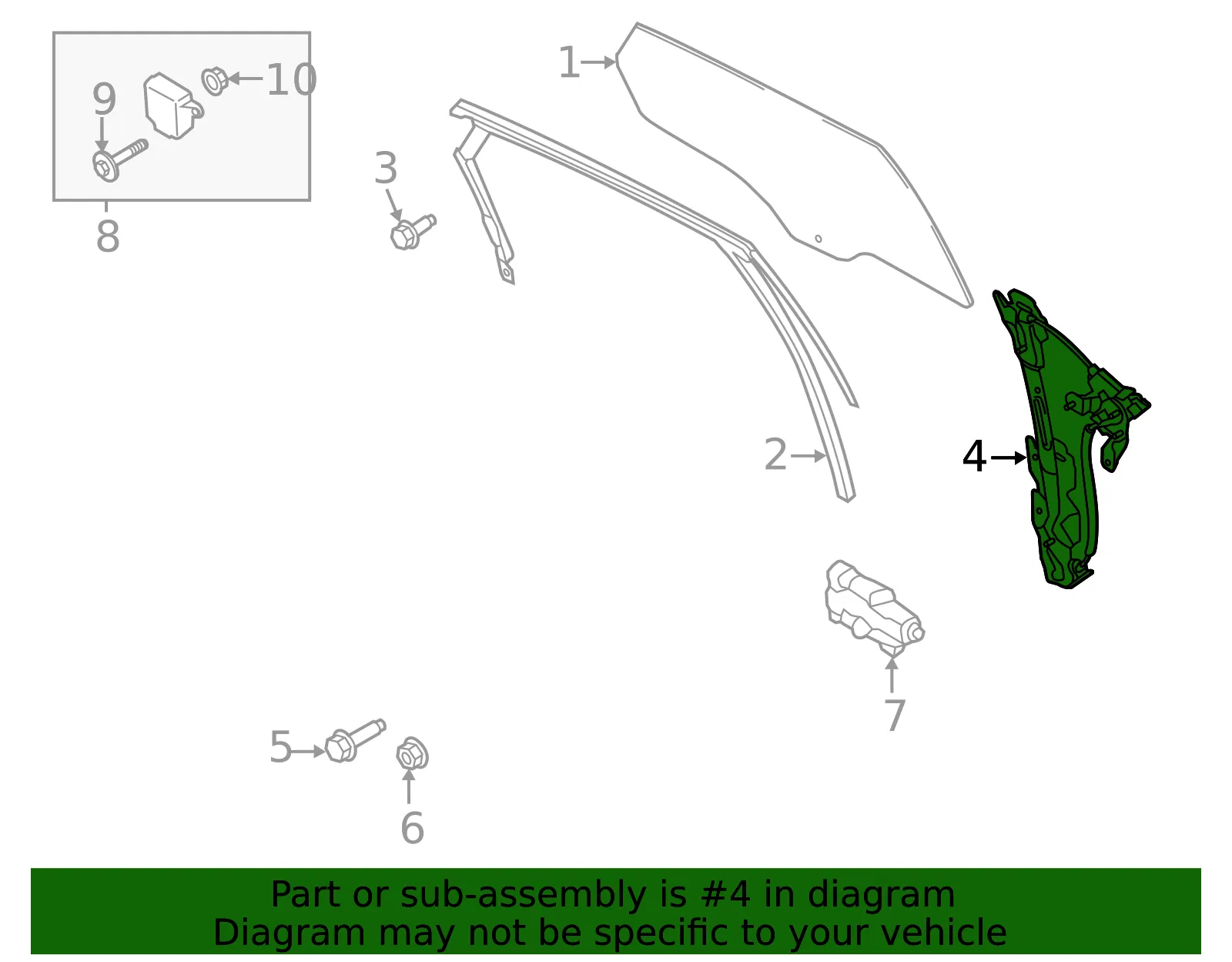 Motorcraft Window Regulator - Ford (wlr313) - view 3