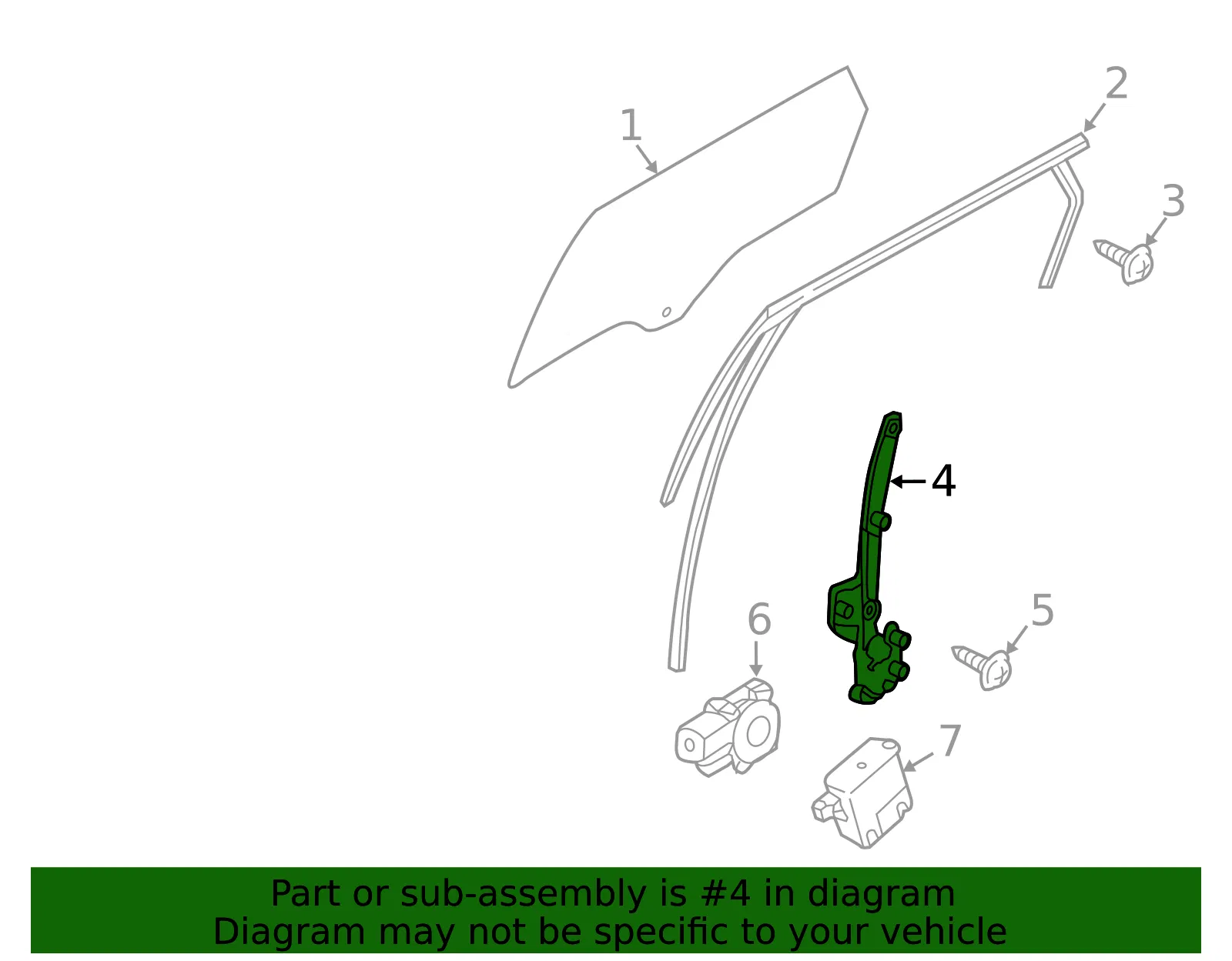 Motorcraft Window Regulator - Ford (wlr347) - view 2