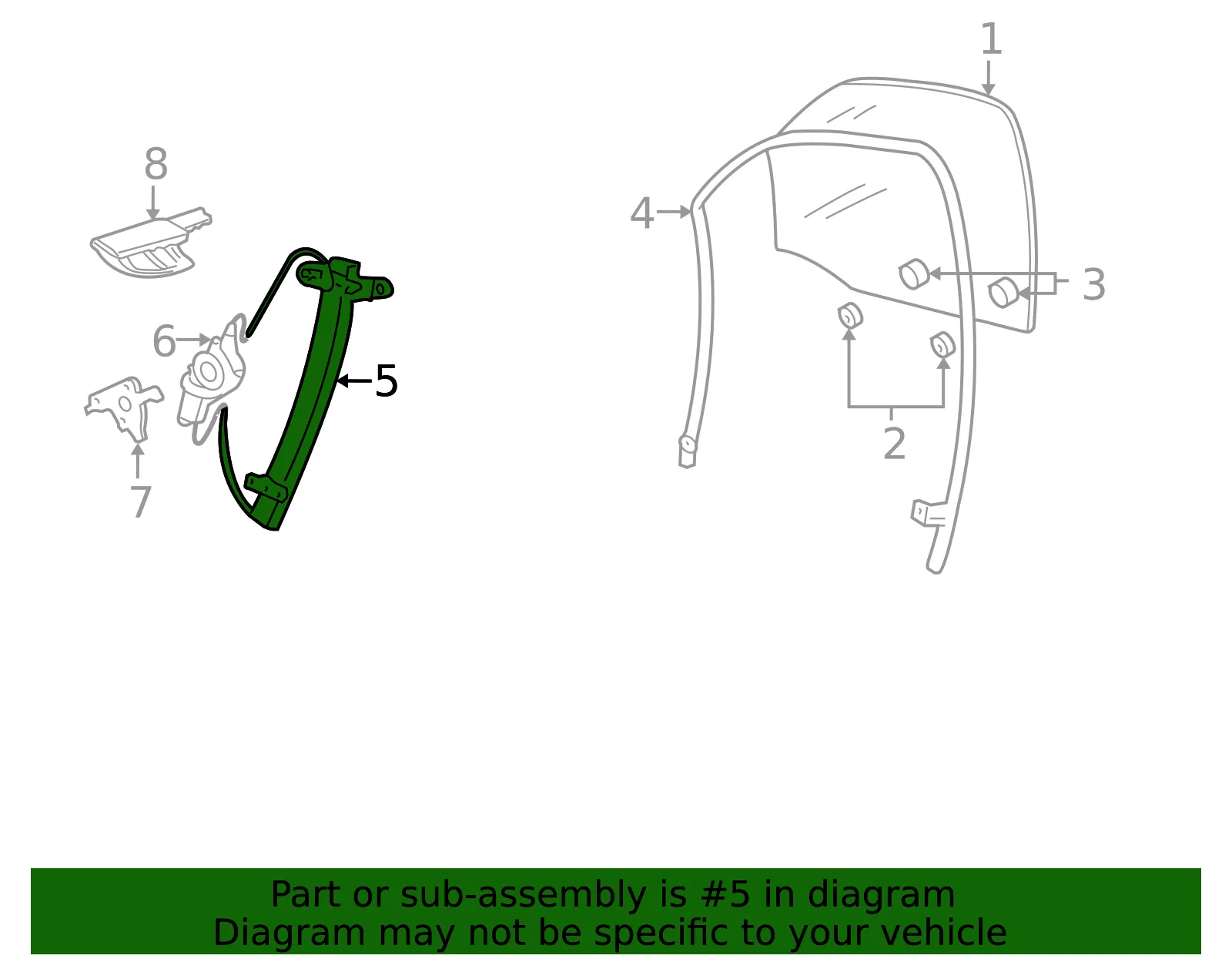 Motorcraft Window Regulator - Ford (wlr3) - view 4